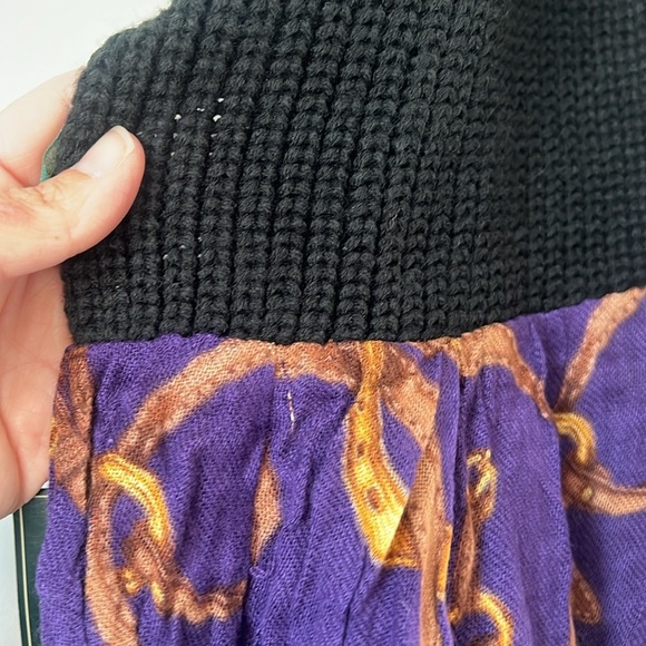 Ralph Lauren Purple equestrian print Tubular Infinity loop Scarf Black Purple 🟦 - Picture 5 of 6